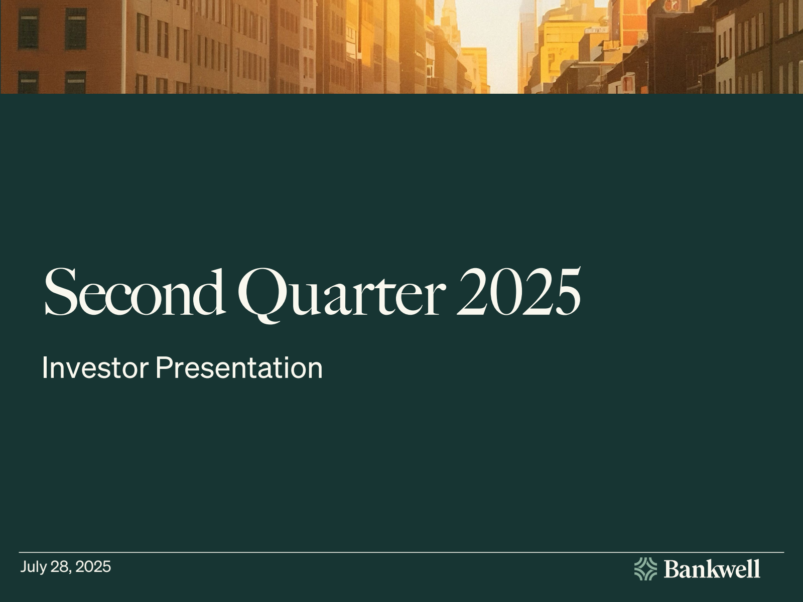 Bankwell Financial Group's Q2 2025 Slide Deck