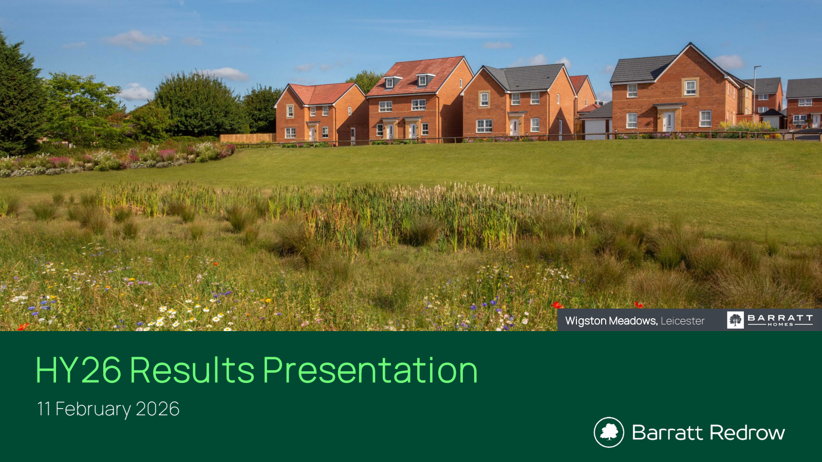 Barratt Redrow's H1 2026 Slide Deck