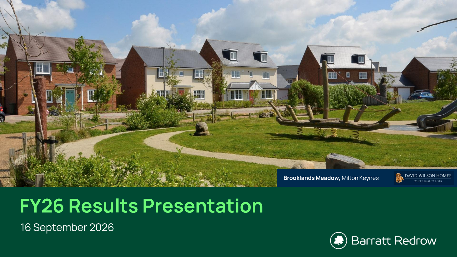 Barratt Redrow's H2 2026 Slide Deck