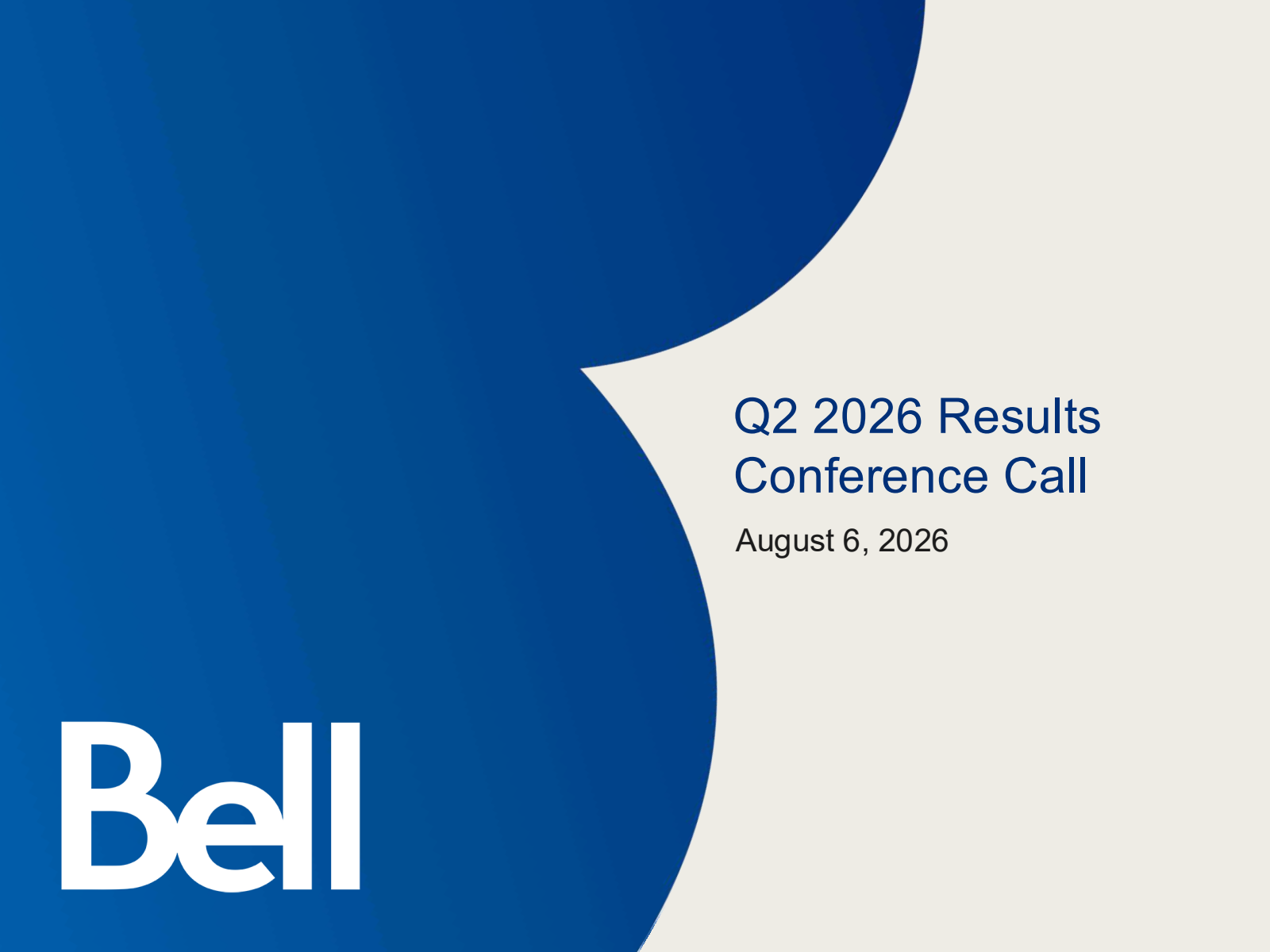 BCE's Q2 2026 Slide Deck