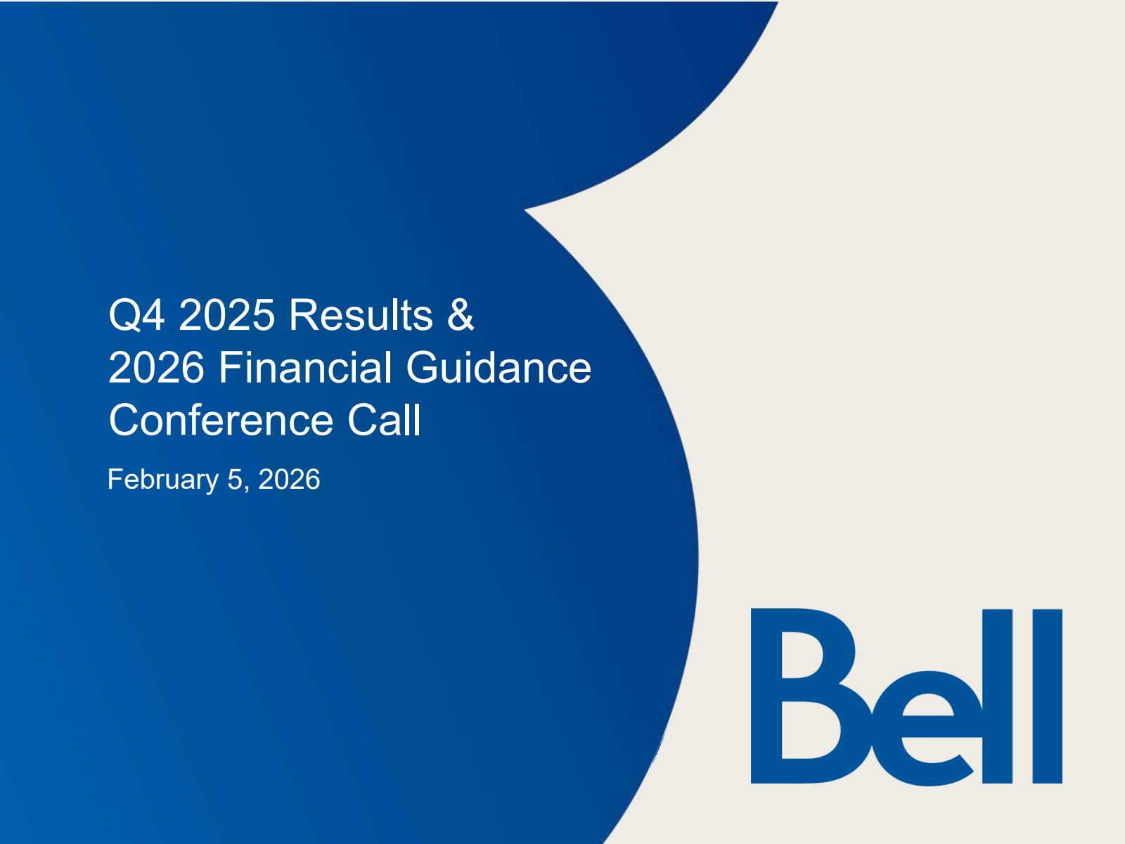 BCE's Q4 2025 Slide Deck