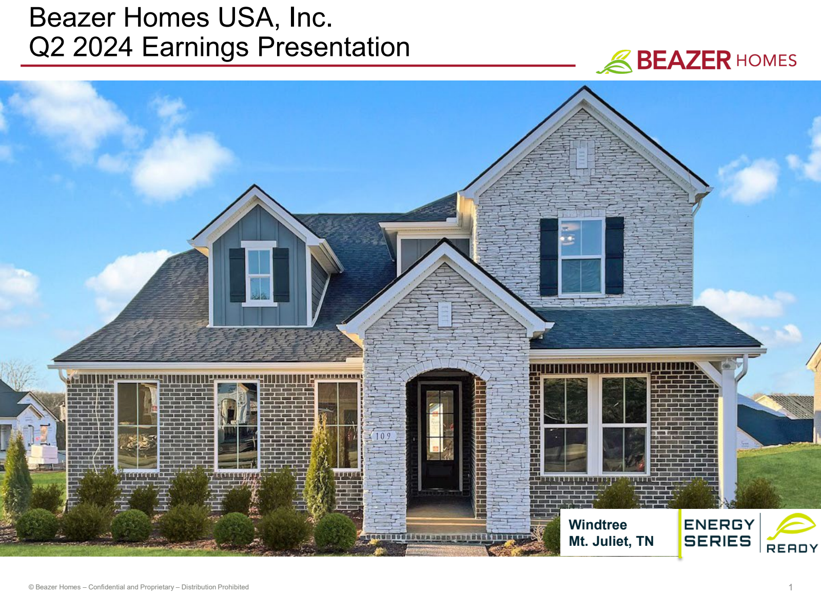 Beazer Homes USA's Q2 2024 Slide Deck