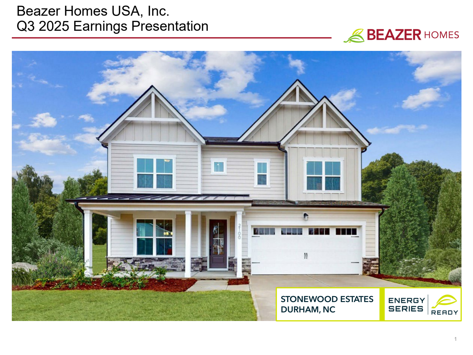 Beazer Homes USA's Q3 2025 Slide Deck