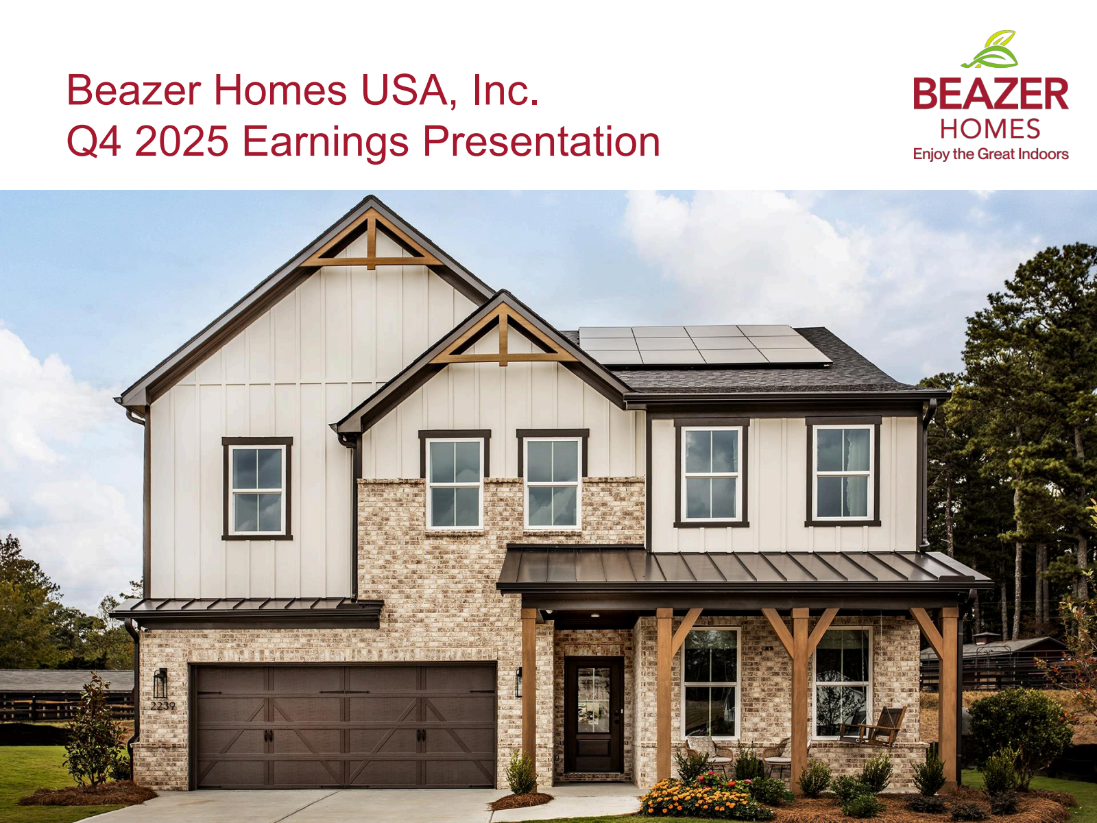 Beazer Homes USA's Q4 2025 Slide Deck