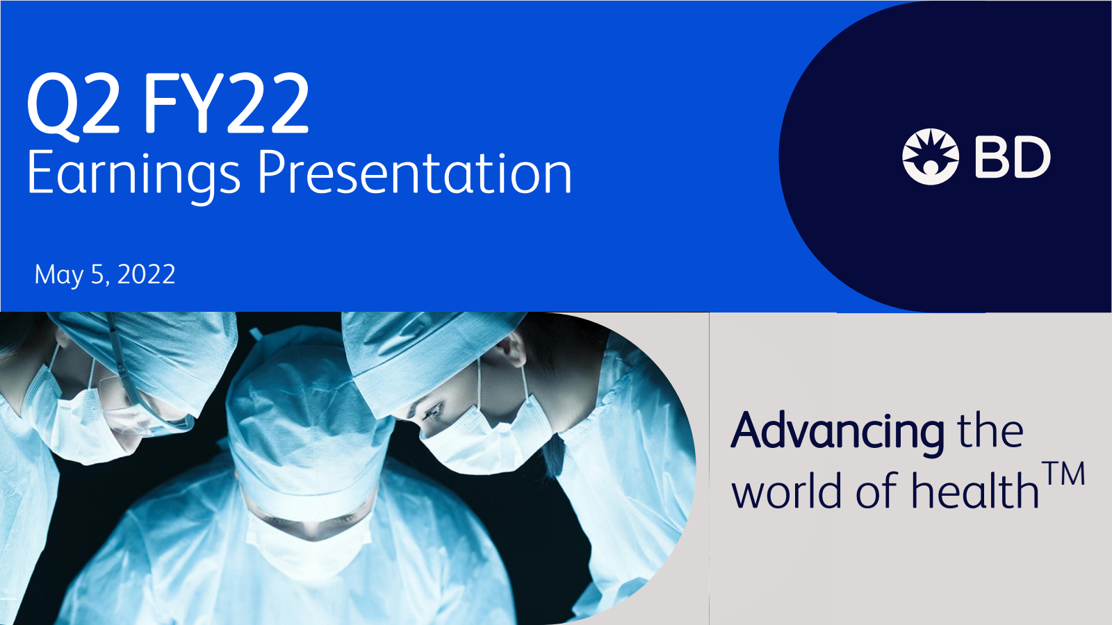 Becton, Dickinson and Company's Q2 2022 Slide Deck