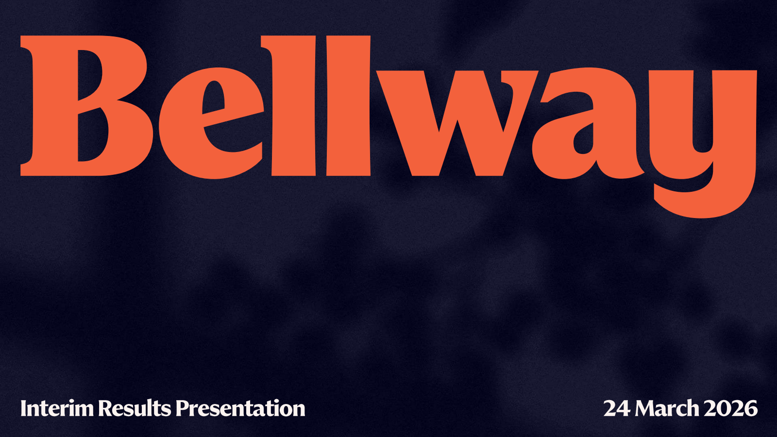 Bellway's H1 2026 Slide Deck