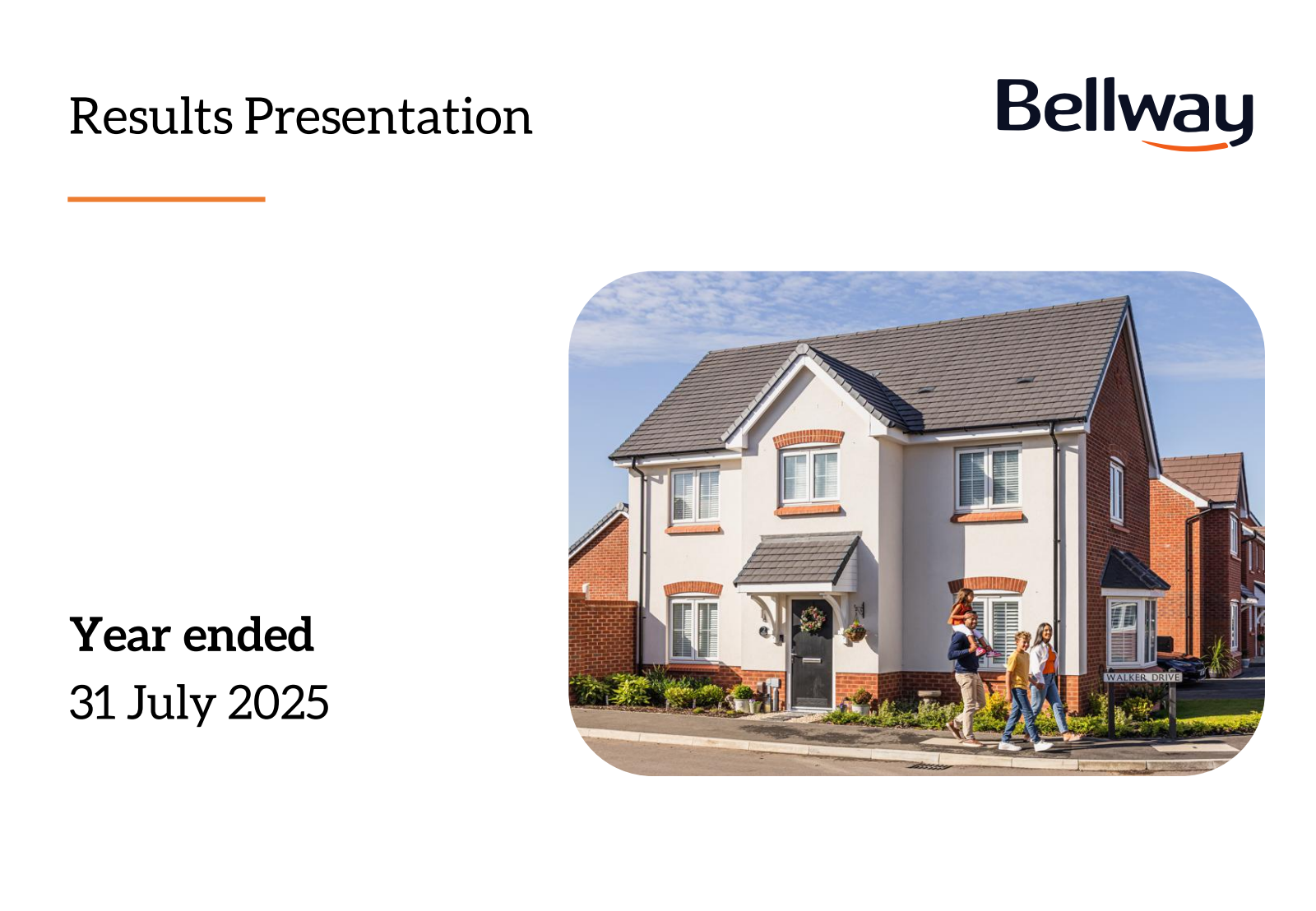 Bellway's H2 2025 Slide Deck