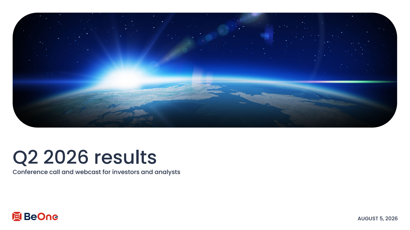BeOne Medicines' Q2 2026 Slide Deck