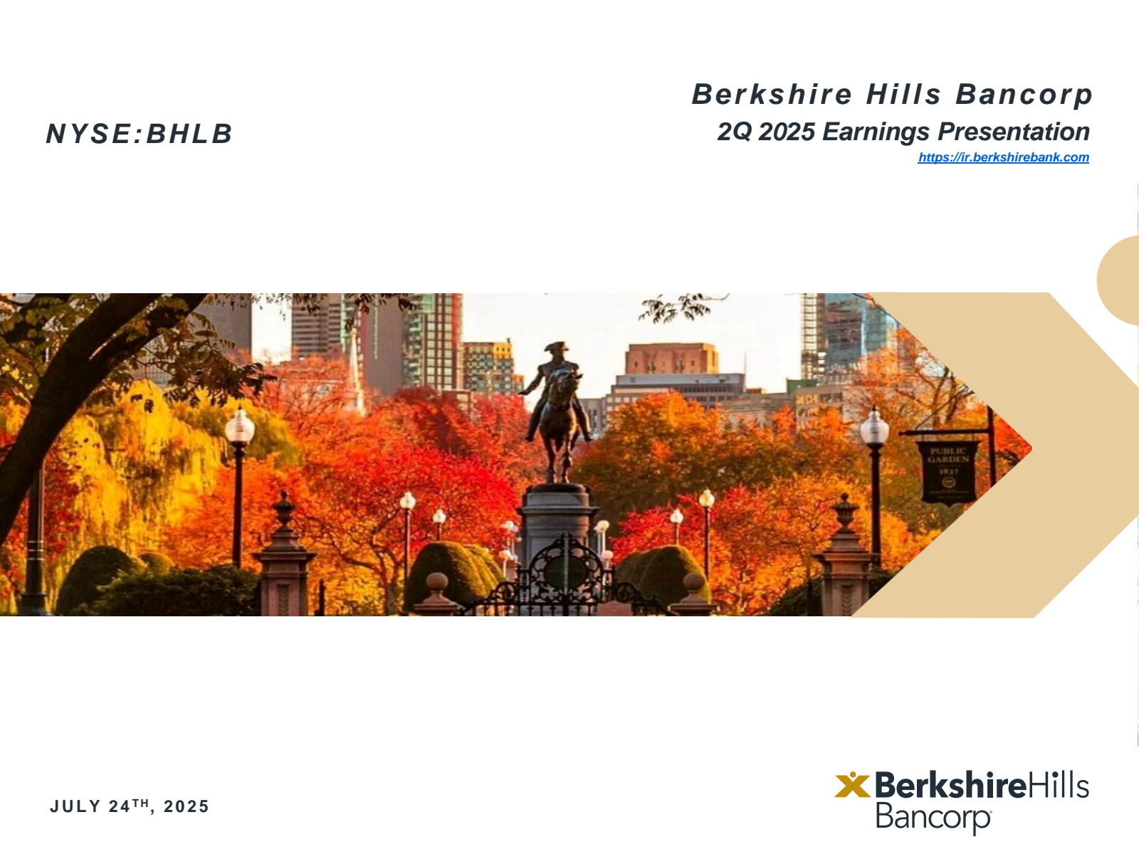 Berkshire Hills Bancorp's Q2 2025 Slide Deck