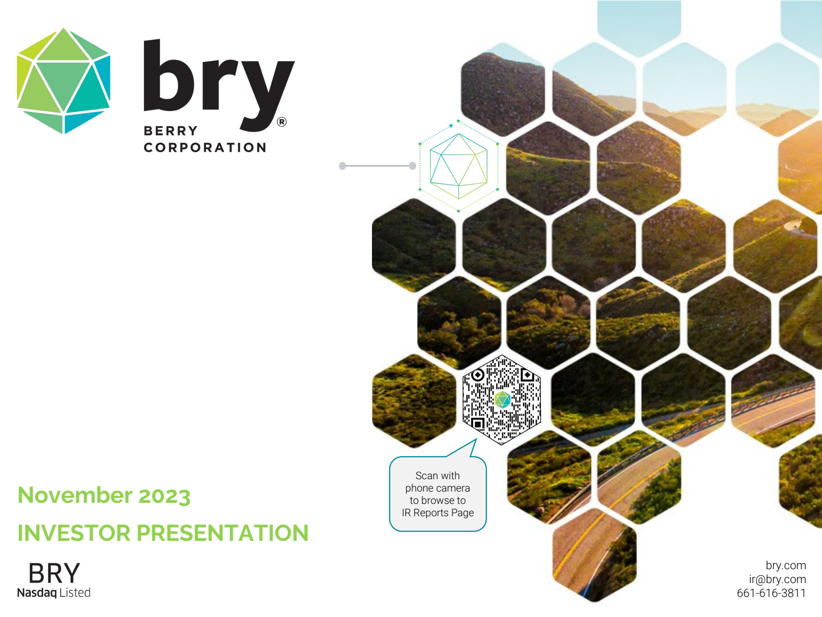 Berry's Q3 2023 Slide Deck