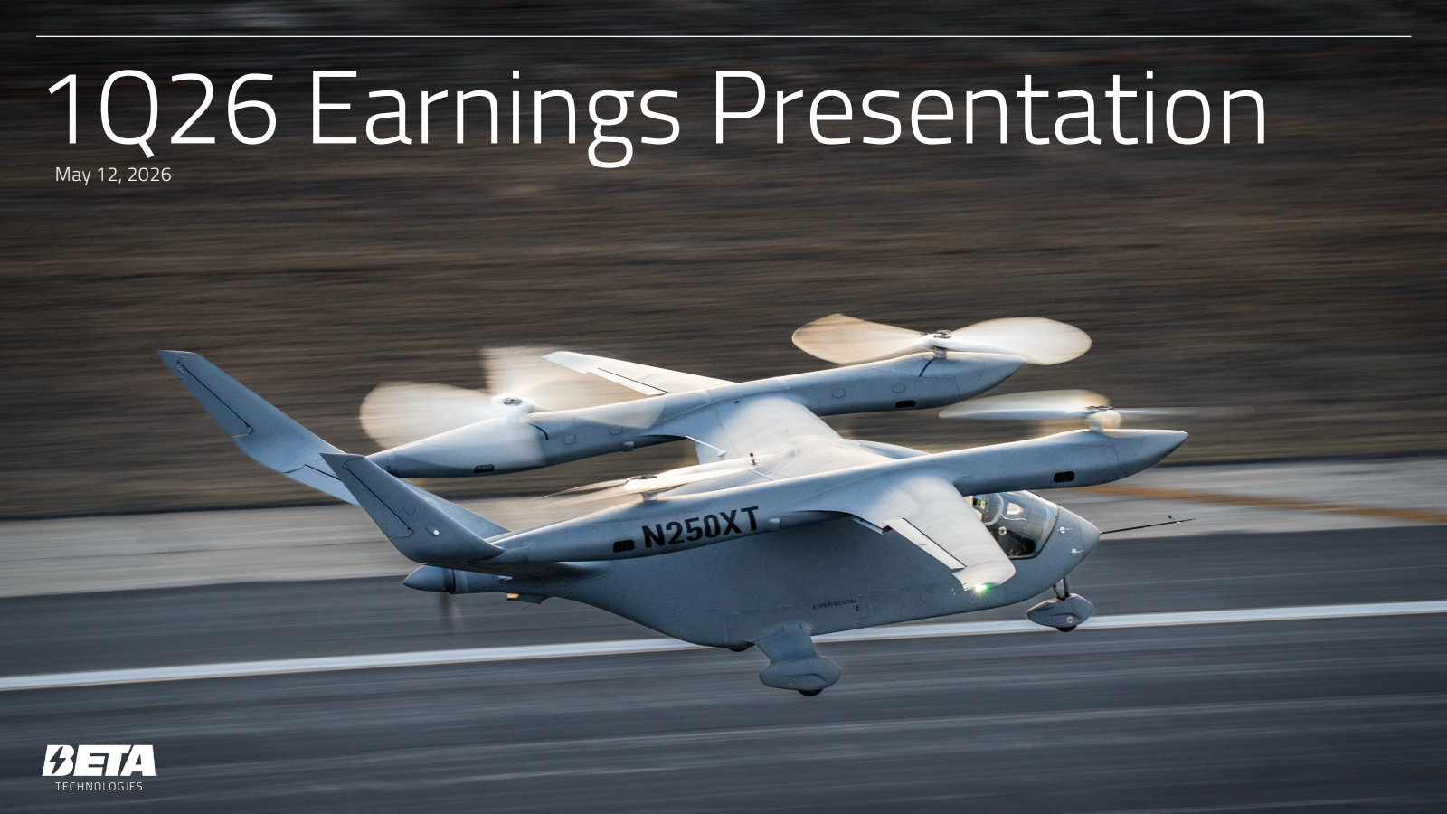 BETA Technologies' Q1 2026 Slide Deck