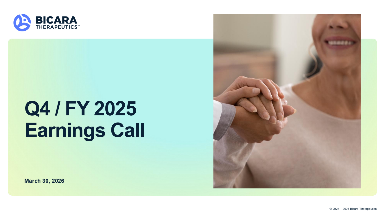 Bicara Therapeutics' Q4 2025 Slide Deck