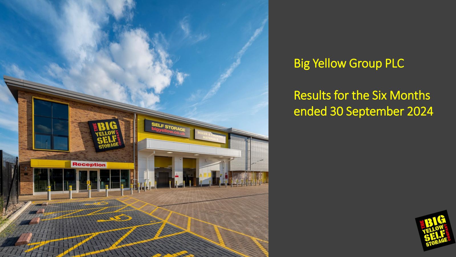 Big Yellow Group's H1 2025 Slide Deck