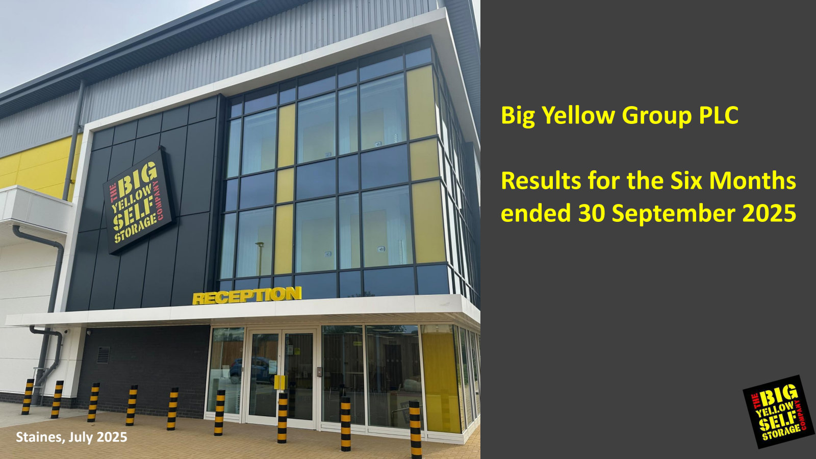 Big Yellow Group's H1 2026 Slide Deck