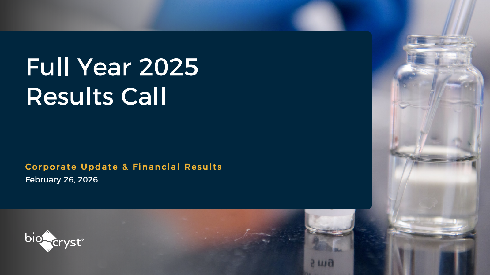 BioCryst Pharmaceuticals' Q4 2025 Slide Deck