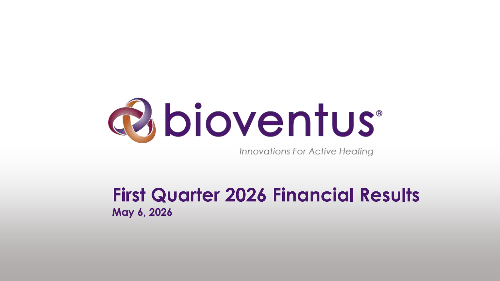 Bioventus' Q1 2026 Slide Deck