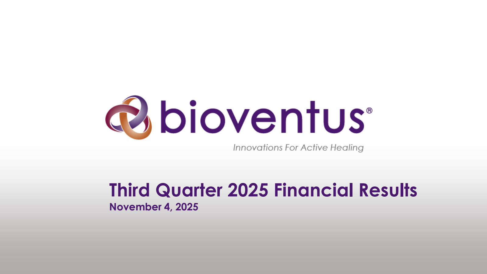 Bioventus' Q3 2025 Slide Deck