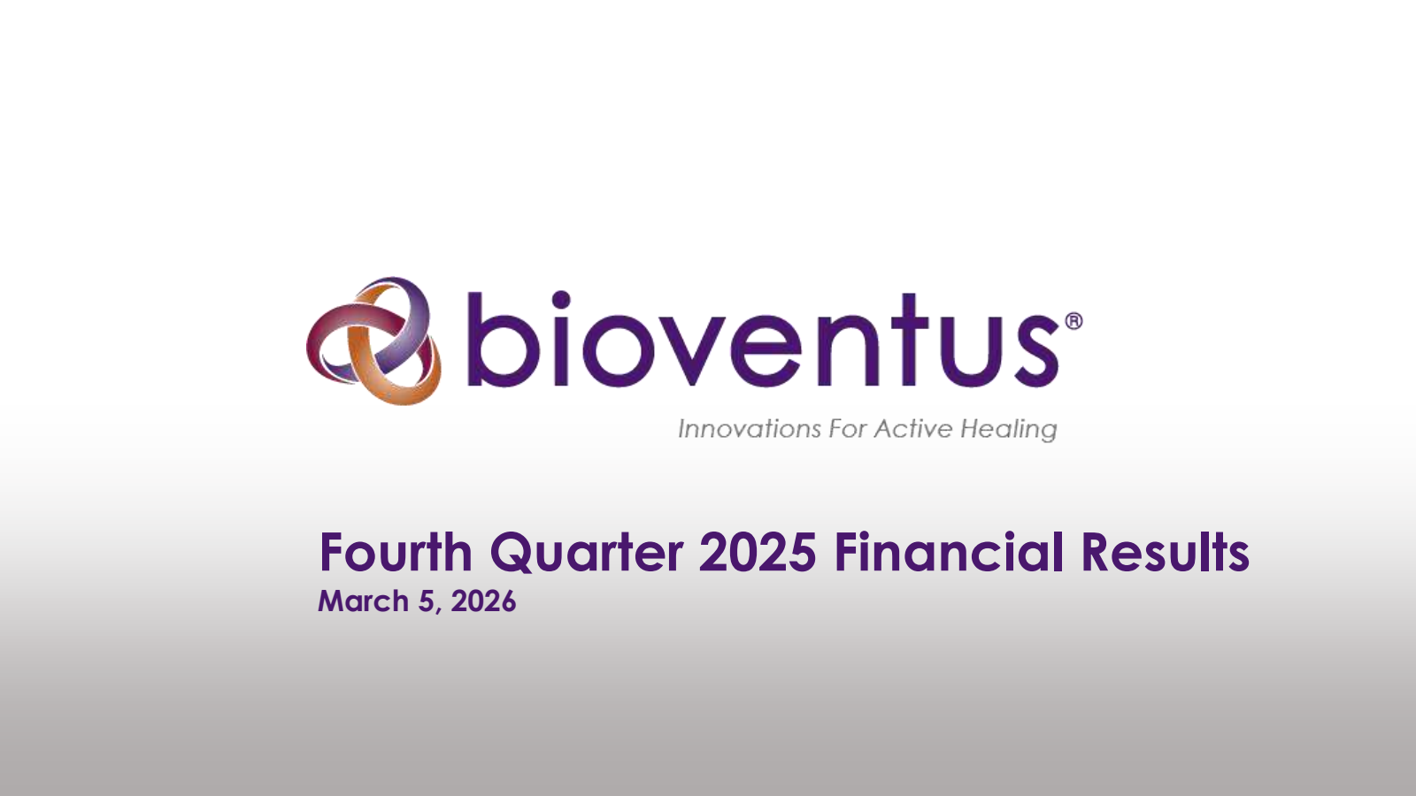 Bioventus' Q4 2025 Slide Deck