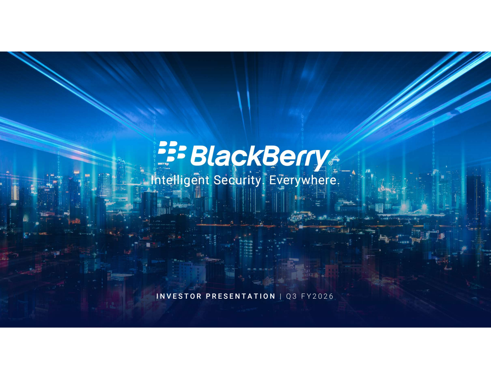 BlackBerry's Q3 2026 Slide Deck