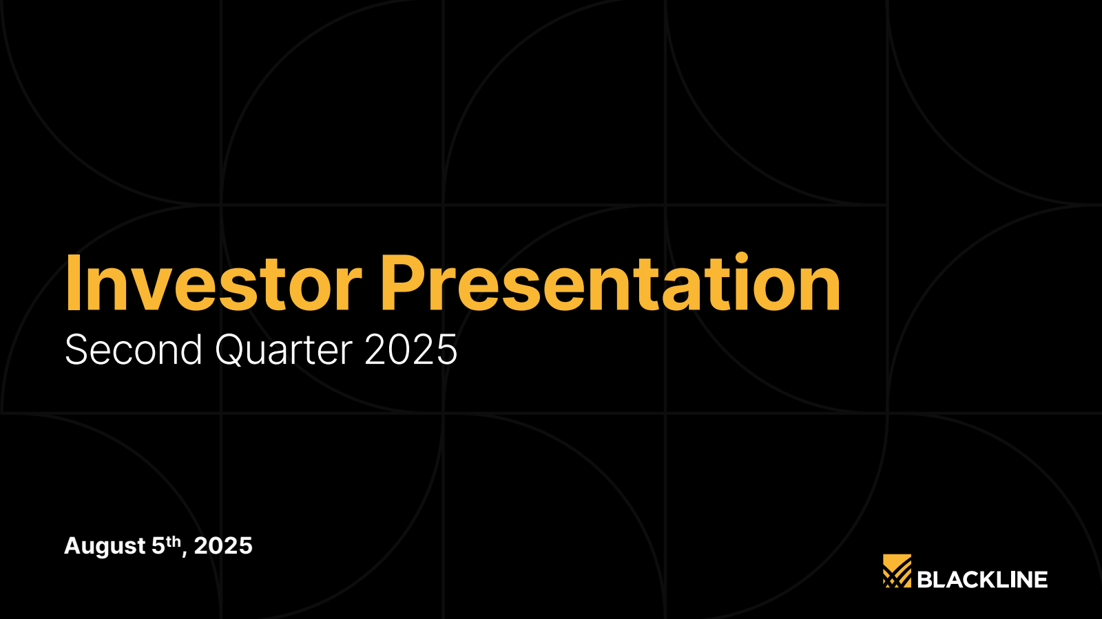 BlackLine's Q2 2025 Slide Deck