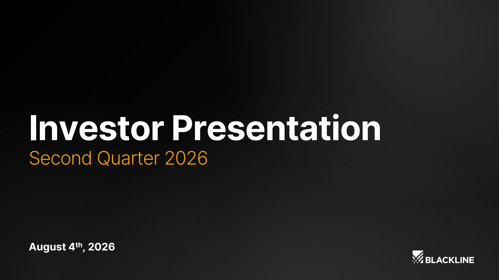 BlackLine's Q2 2026 Slide Deck