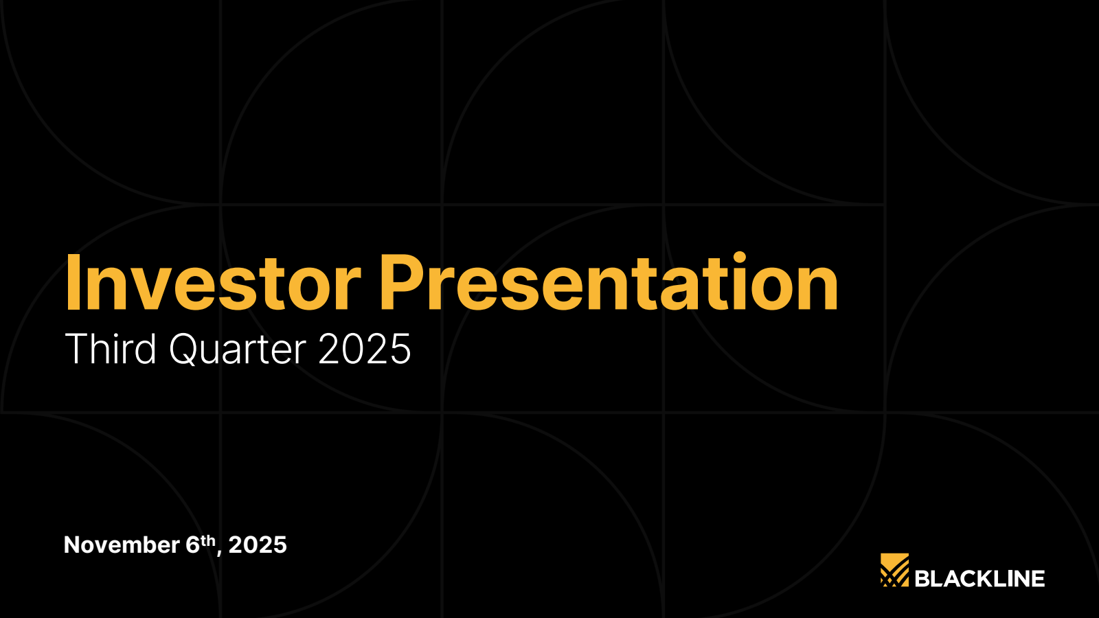 BlackLine's Q3 2025 Slide Deck