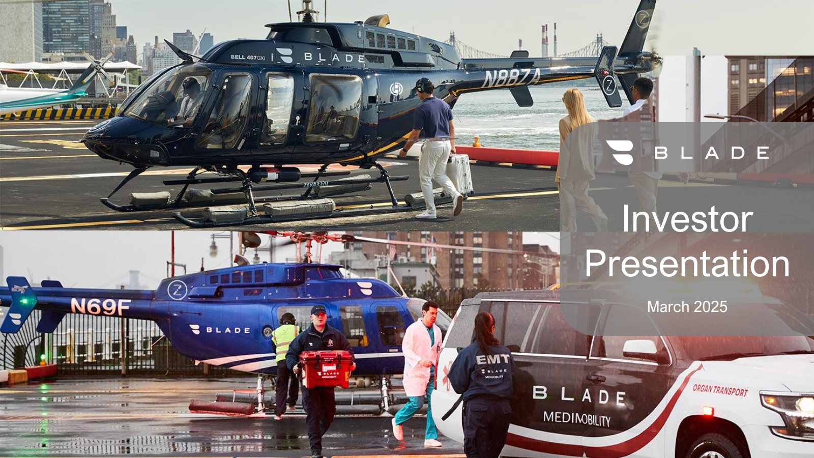 Blade Air Mobility's Q4 2024 Slide Deck