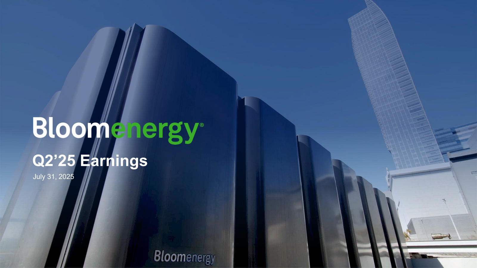 Bloom Energy's Q2 2025 Slide Deck