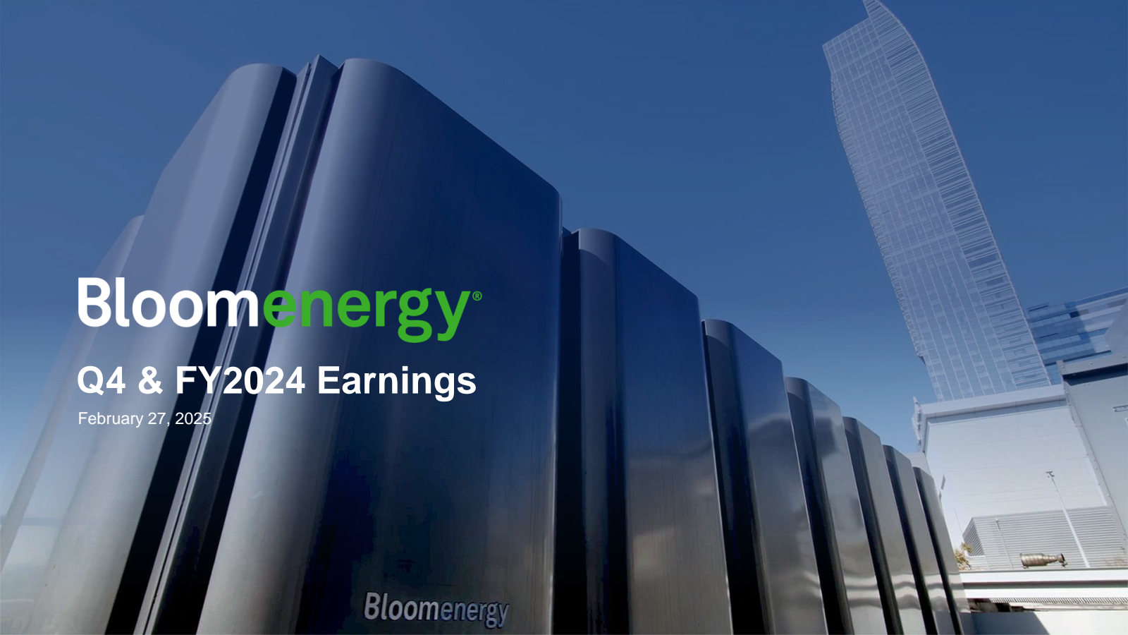 Bloom Energy's Q4 2024 Slide Deck