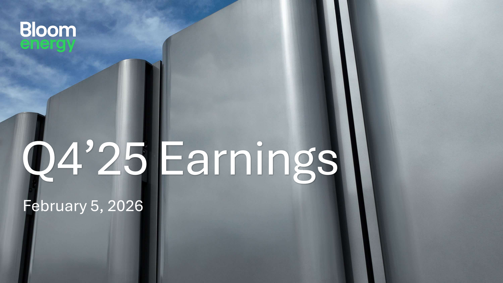 Bloom Energy's Q4 2025 Slide Deck
