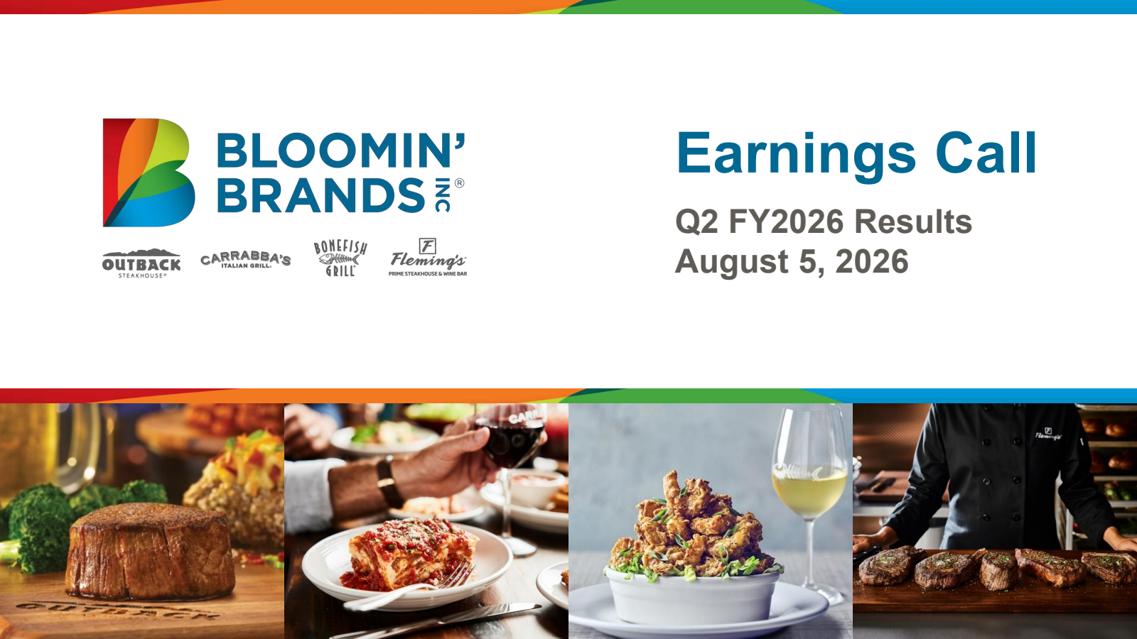 Bloomin' Brands' Q2 2026 Slide Deck