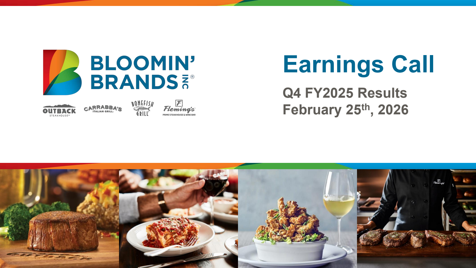 Bloomin' Brands' Q4 2025 Slide Deck