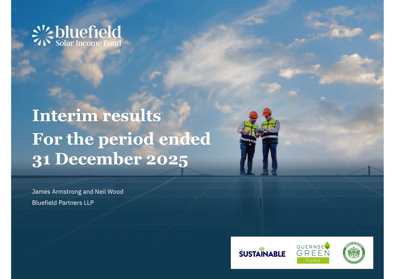 Bluefield Solar Income Fund's H1 2026 Slide Deck