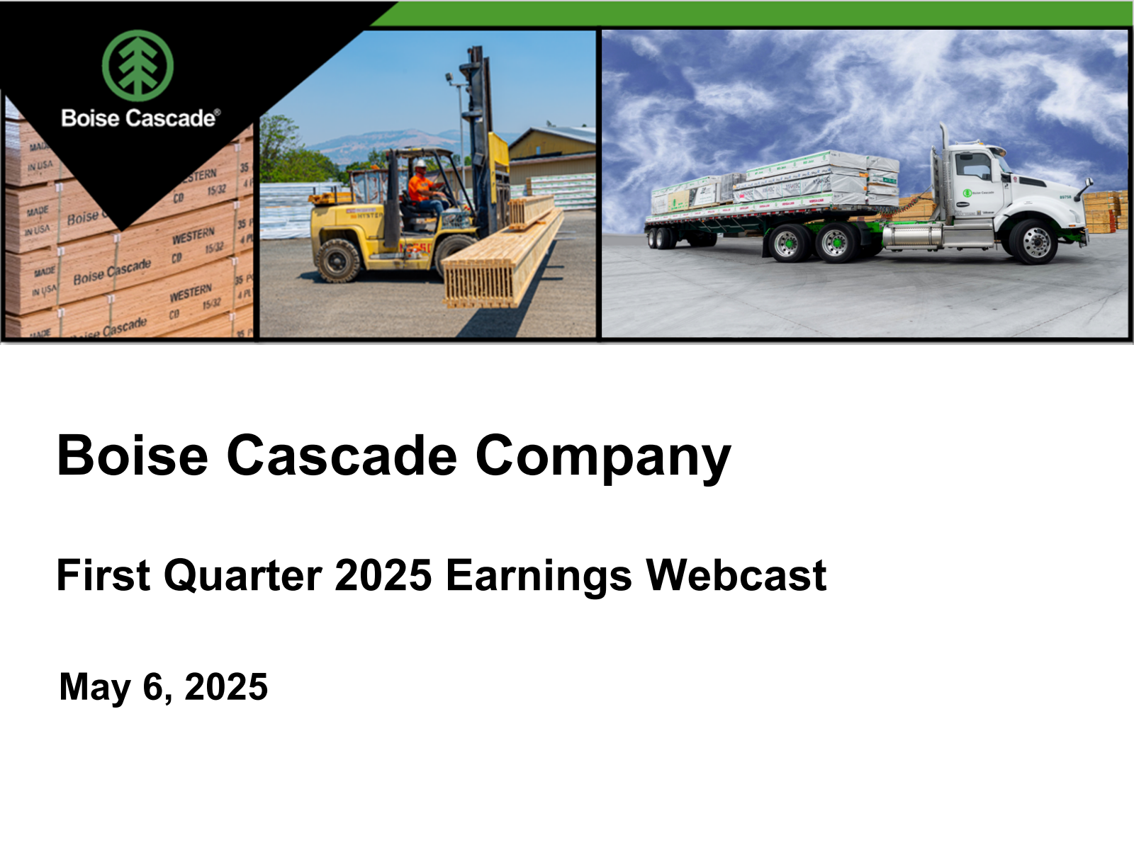 Boise Cascade's Q1 2025 Slide Deck