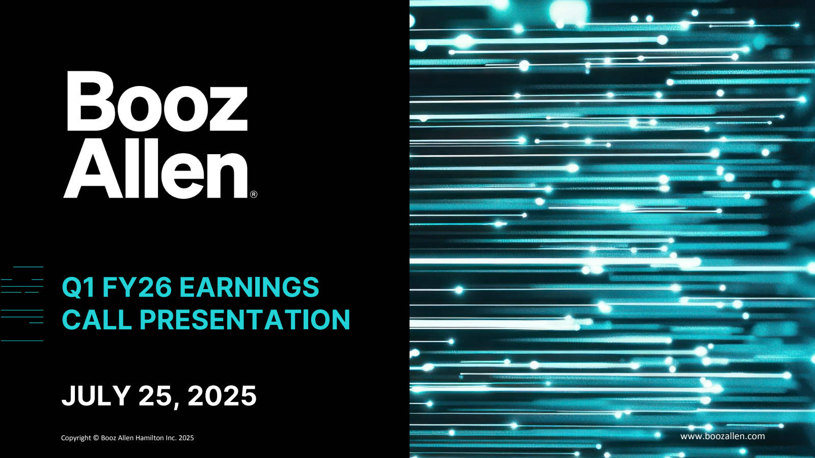Booz Allen Hamilton's Q1 2026 Slide Deck