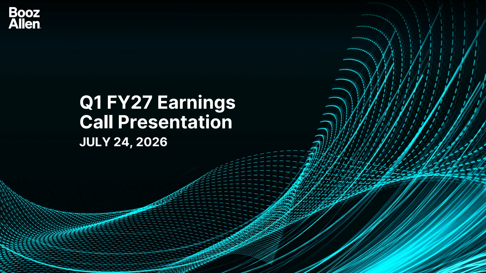 Booz Allen Hamilton's Q1 2027 Slide Deck