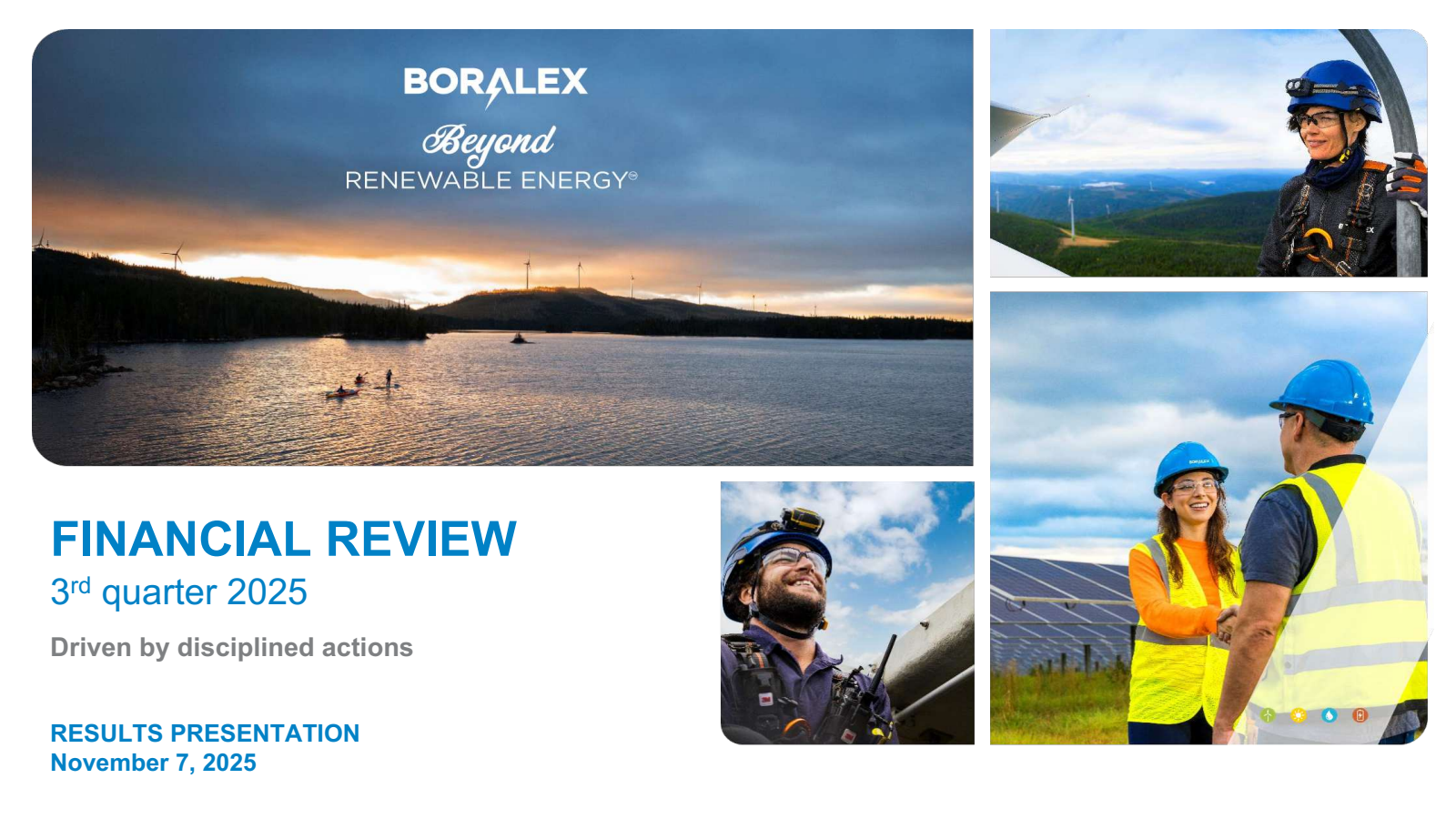 Boralex's Q3 2025 Slide Deck