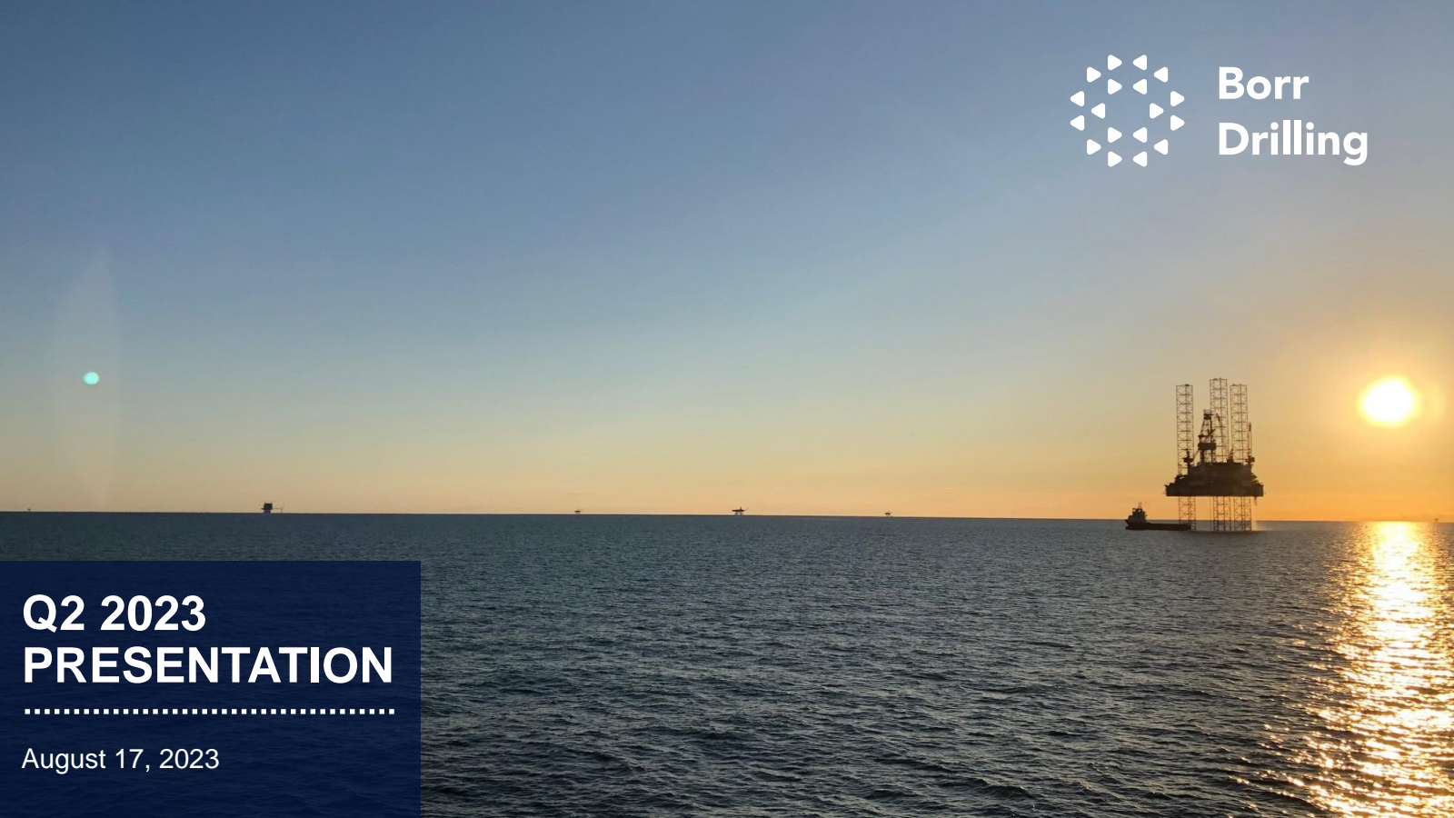 Borr Drilling's Q2 2023 Slide Deck