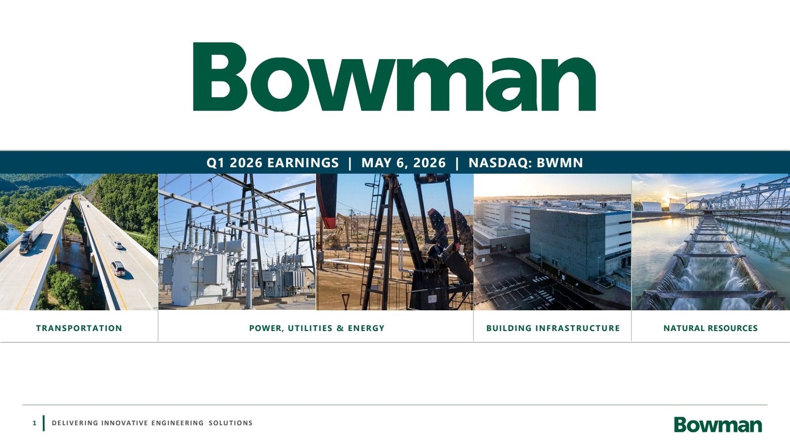 Bowman Consulting Group's Q1 2026 Slide Deck