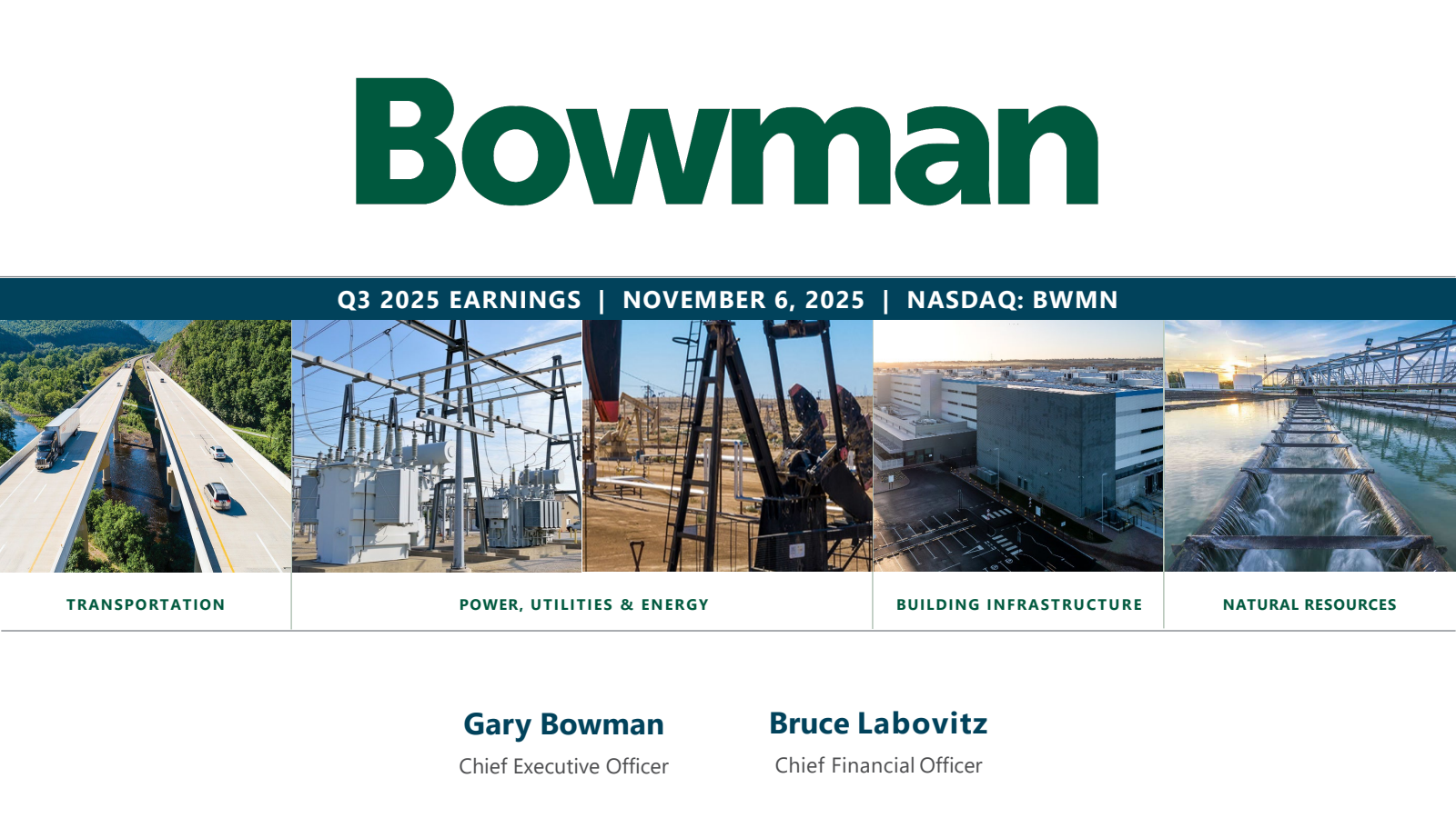 Bowman Consulting Group's Q3 2025 Slide Deck