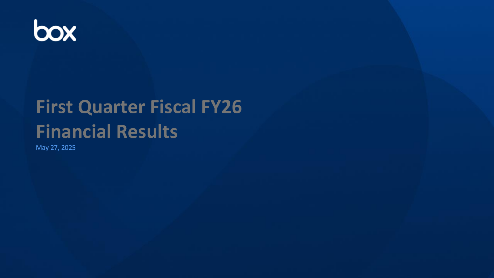 BOX Q1 2026 Earnings Report on 5/27/2025
