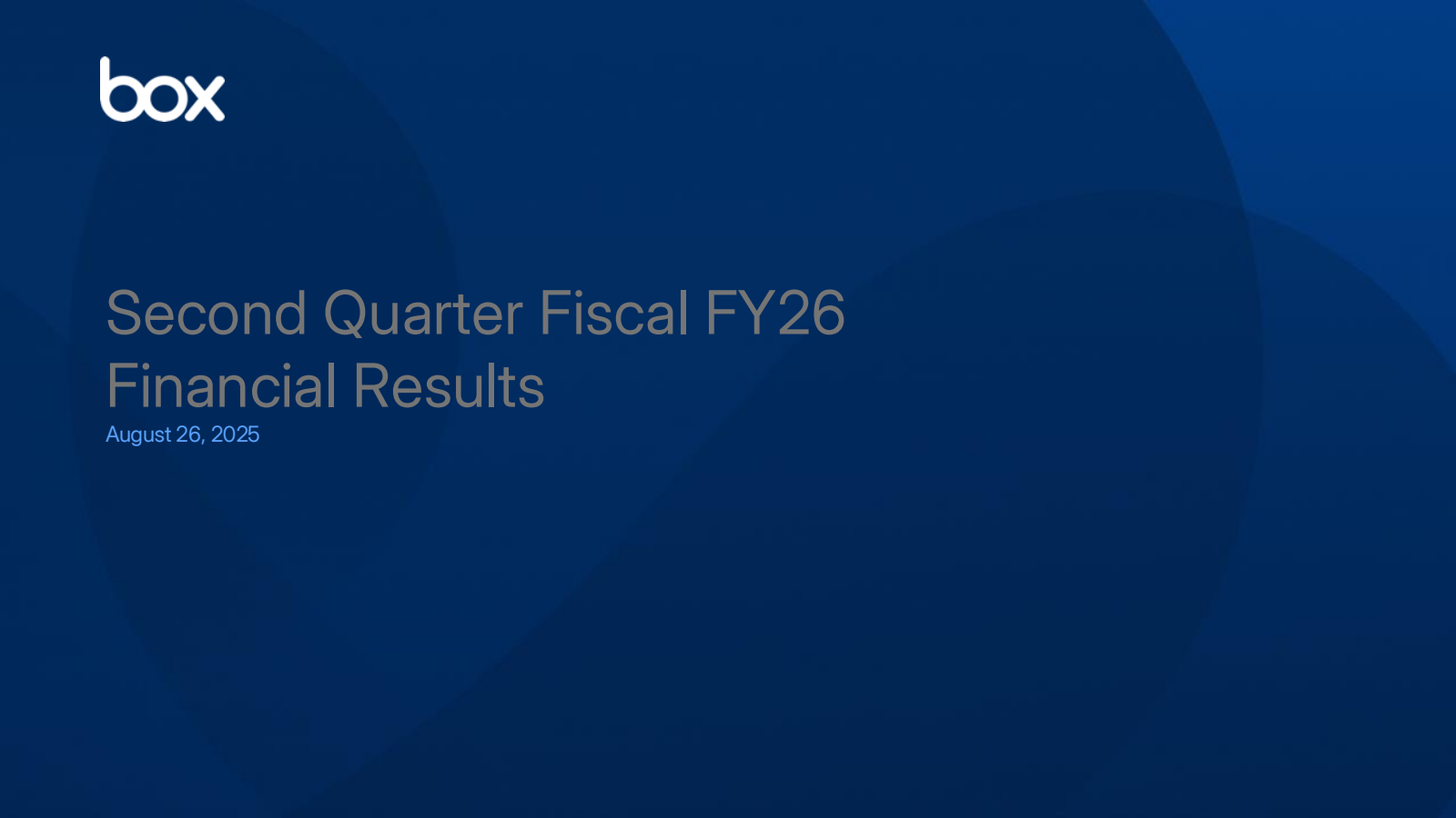 BOX's Q2 2026 Slide Deck