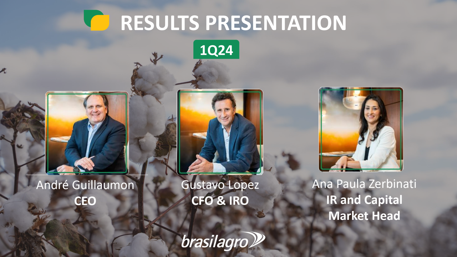 Brasilagro Cia Brasileira De Propriedades Agricolas' Q1 2024 Slide Deck