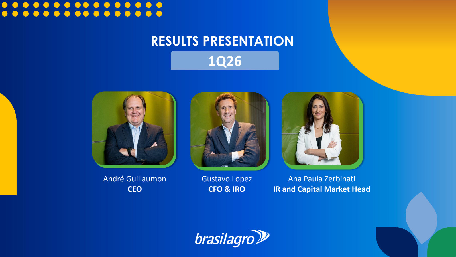 Brasilagro Cia Brasileira De Propriedades Agricolas' Q3 2026 Slide Deck