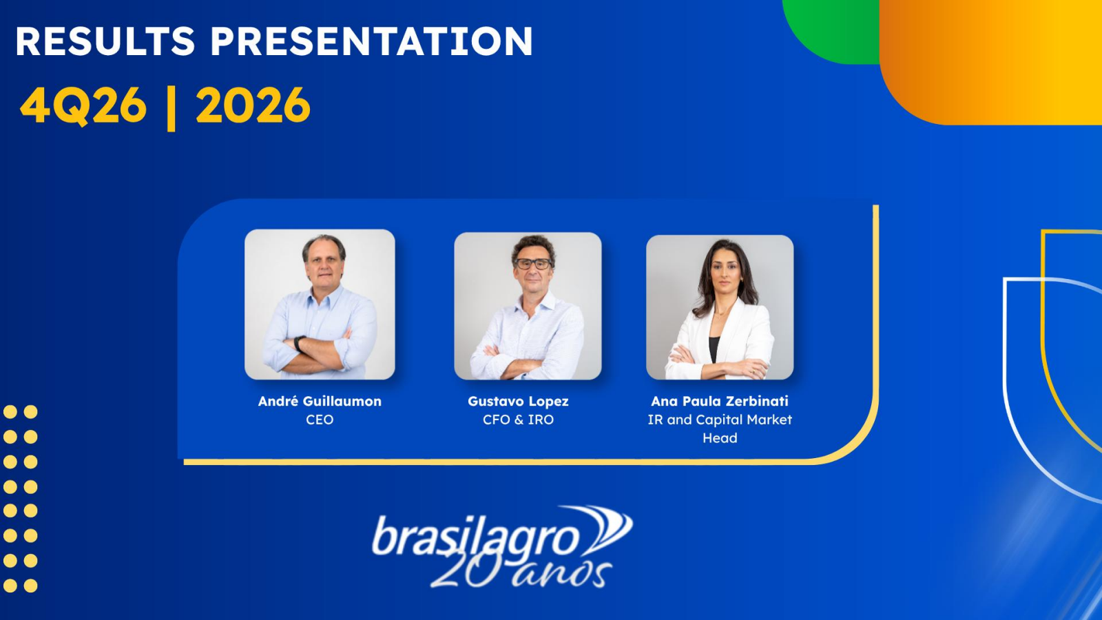 Brasilagro Cia Brasileira De Propriedades Agricolas' Q4 2026 Slide Deck