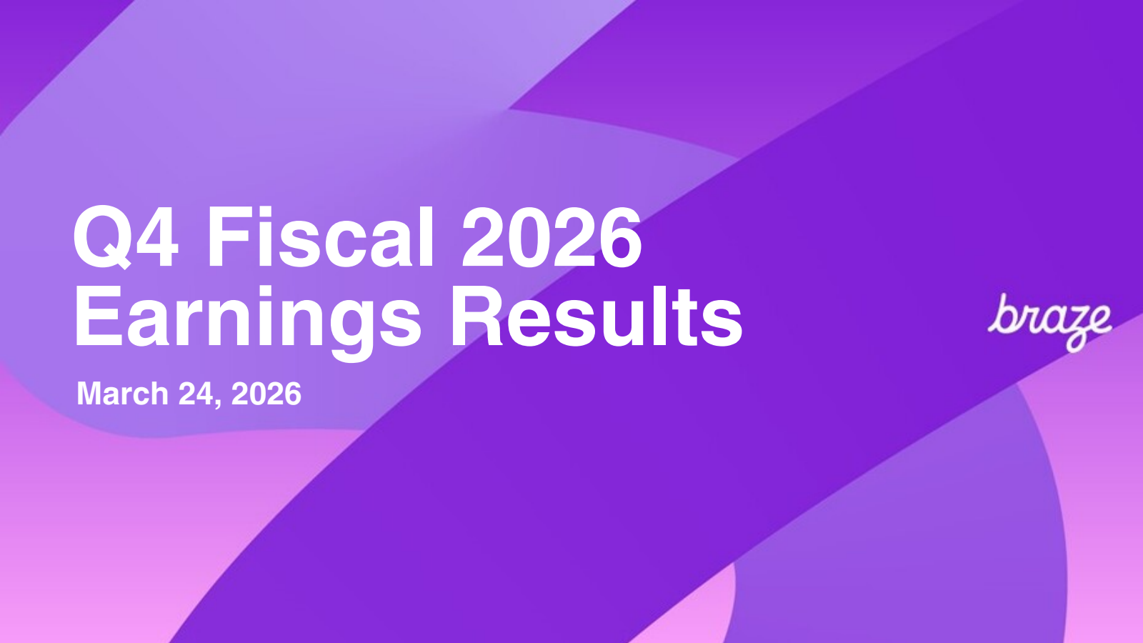 Braze's Q4 2026 Slide Deck