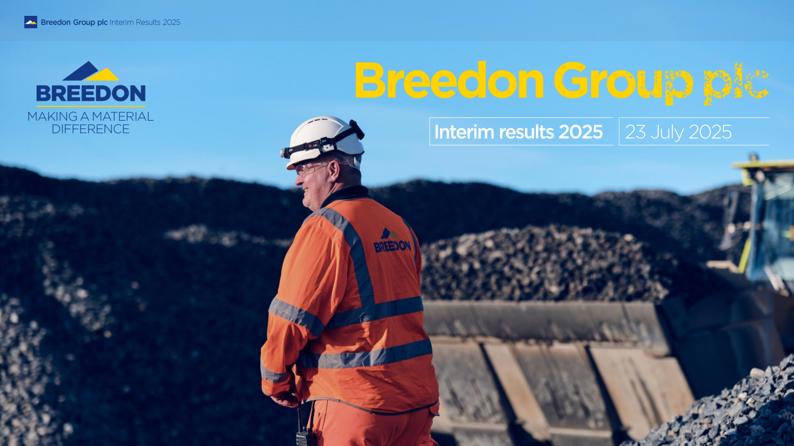 Breedon Group's H1 2025 Slide Deck