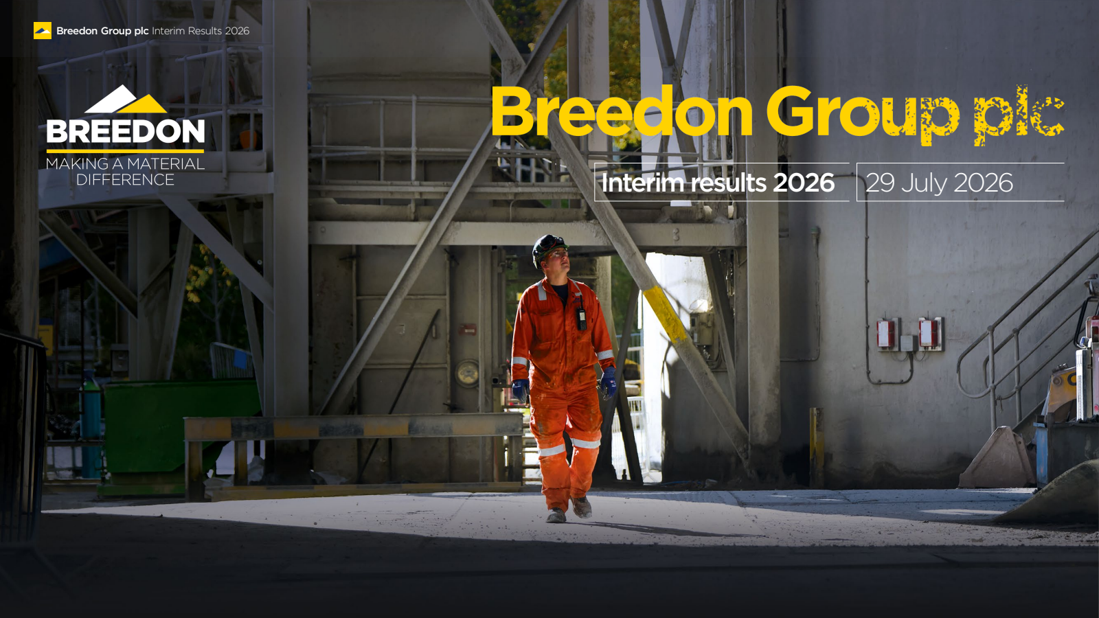 Breedon Group's H1 2026 Slide Deck