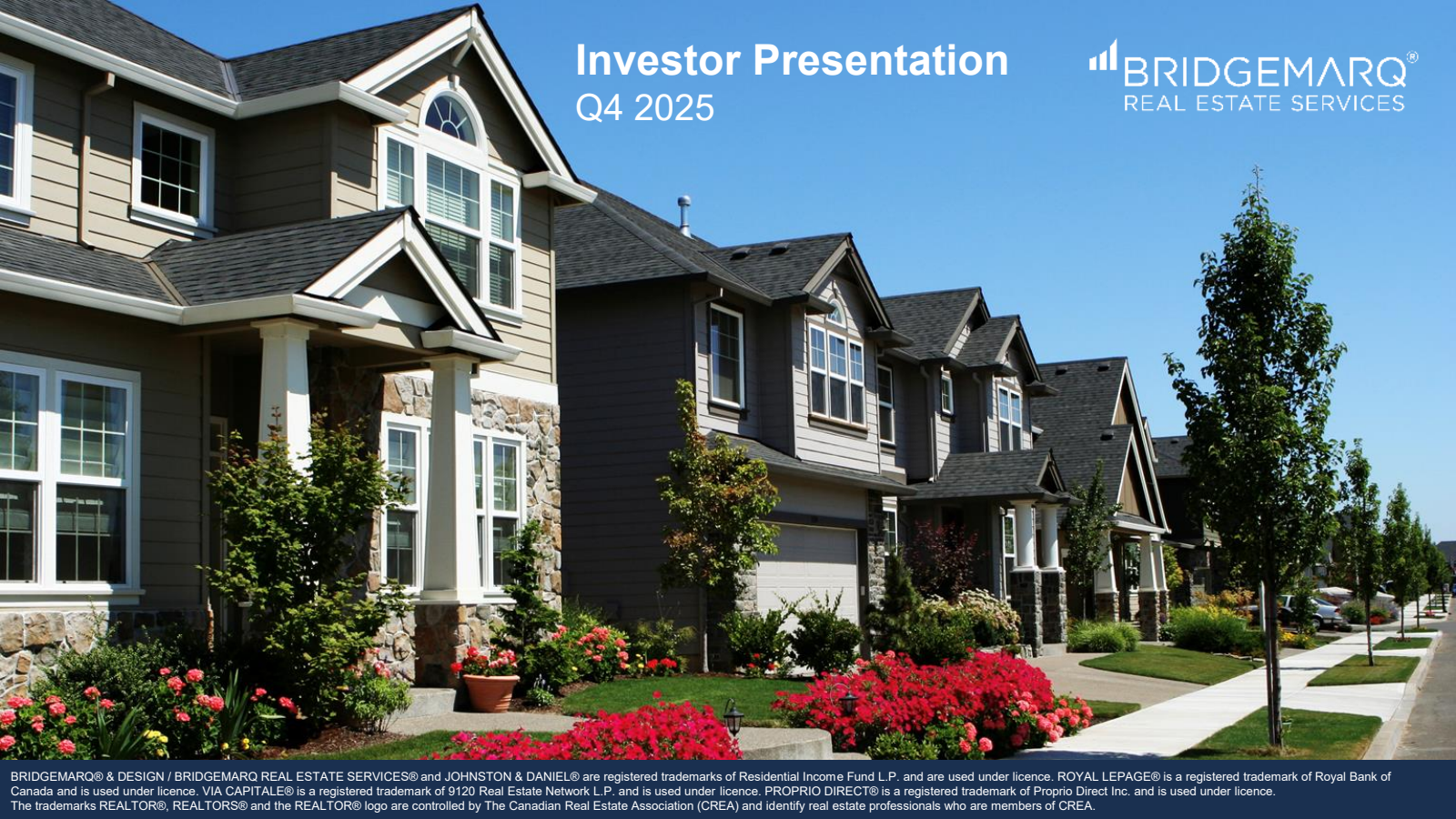 Bridgemarq Real Estate Services' Q4 2025 Slide Deck