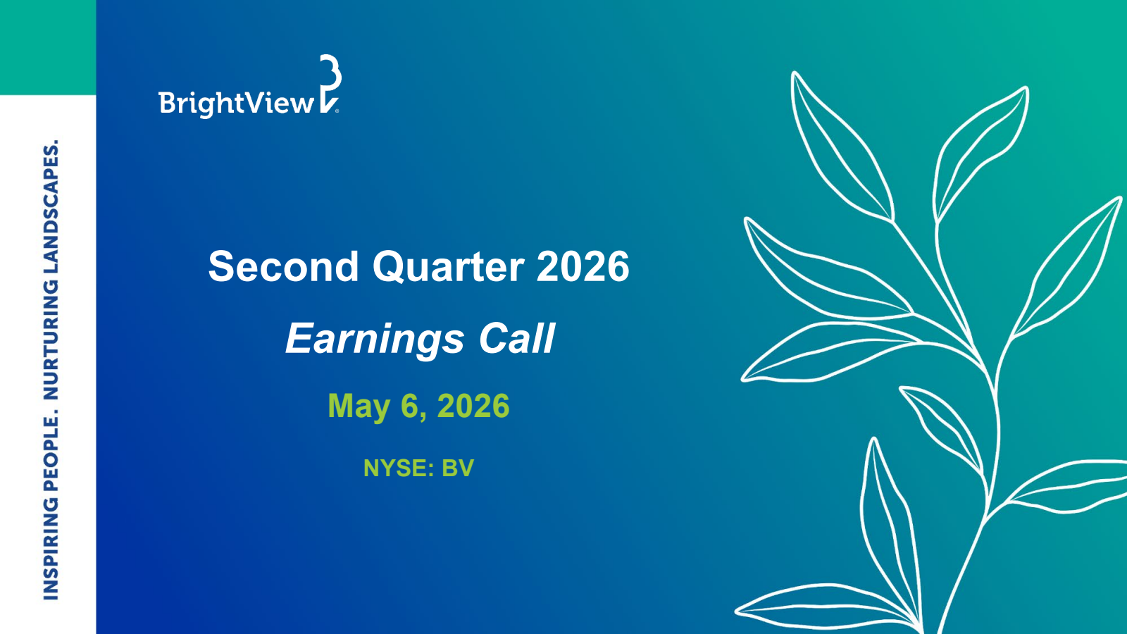 BrightView's Q2 2026 Slide Deck